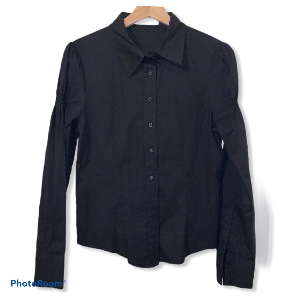 Touch Me Black Button Down Shirt